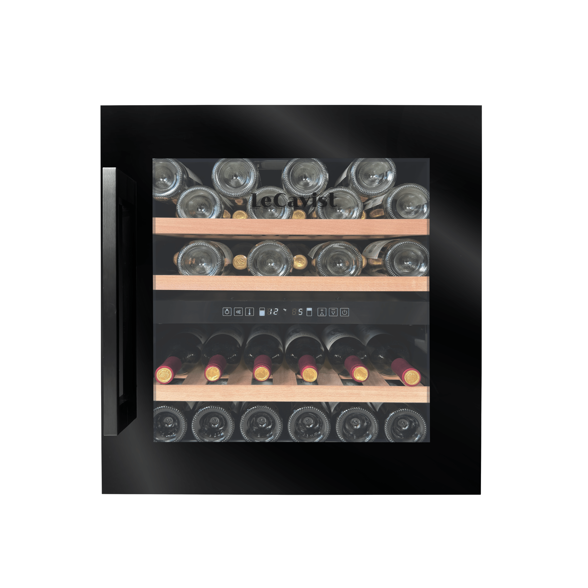 LECAVIST Wine Cabinet - 36 Bottle - Dual Zone - Built - In - Black (LCS36VN2ZBI) PRE - ORDER - Built - In - LeCavist Wine Cabinets