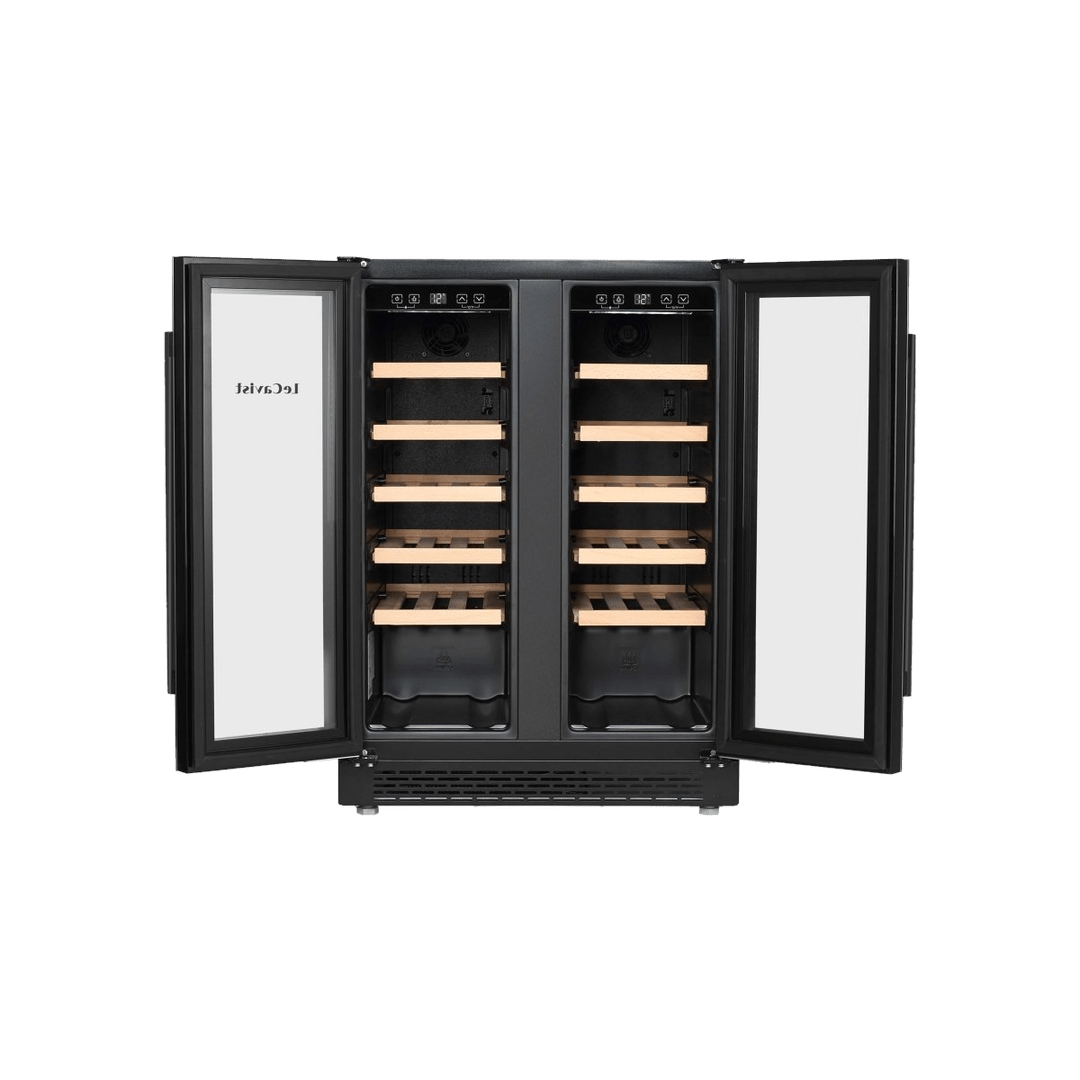 PRODUCT: LECAVIST Wine Cabinet - 40 Bottle - Dual Zone - Built-in - Black (LJ40VN2Z2DBU) - Built-In - LeCavist Wine Cabinets
