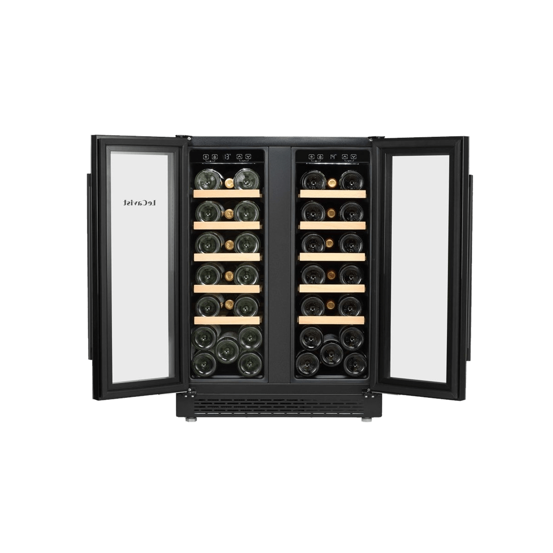 PRODUCT: LECAVIST Wine Cabinet - 40 Bottle - Dual Zone - Built-in - Black (LJ40VN2Z2DBU) - Built-In - LeCavist Wine Cabinets
