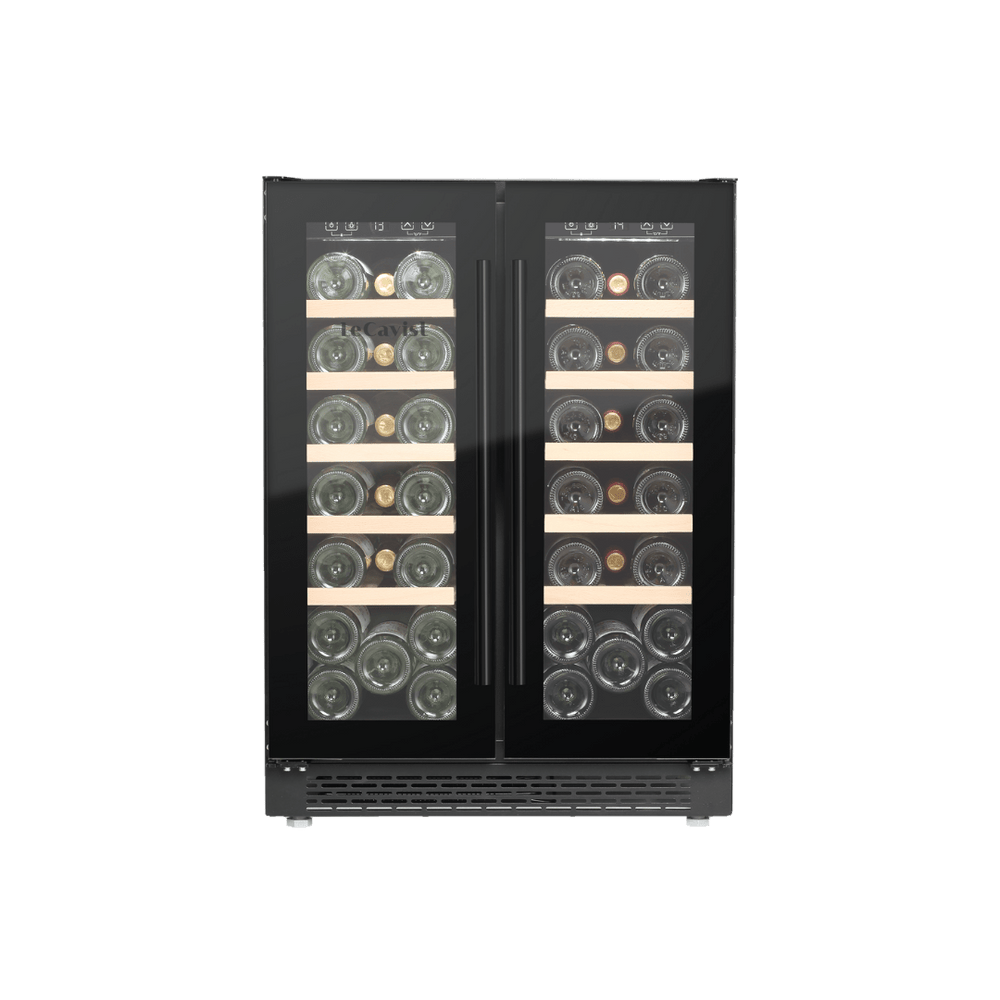 PRODUCT: LECAVIST Wine Cabinet - 40 Bottle - Dual Zone - Built-in - Black (LJ40VN2Z2DBU) - Built-In - LeCavist Wine Cabinets