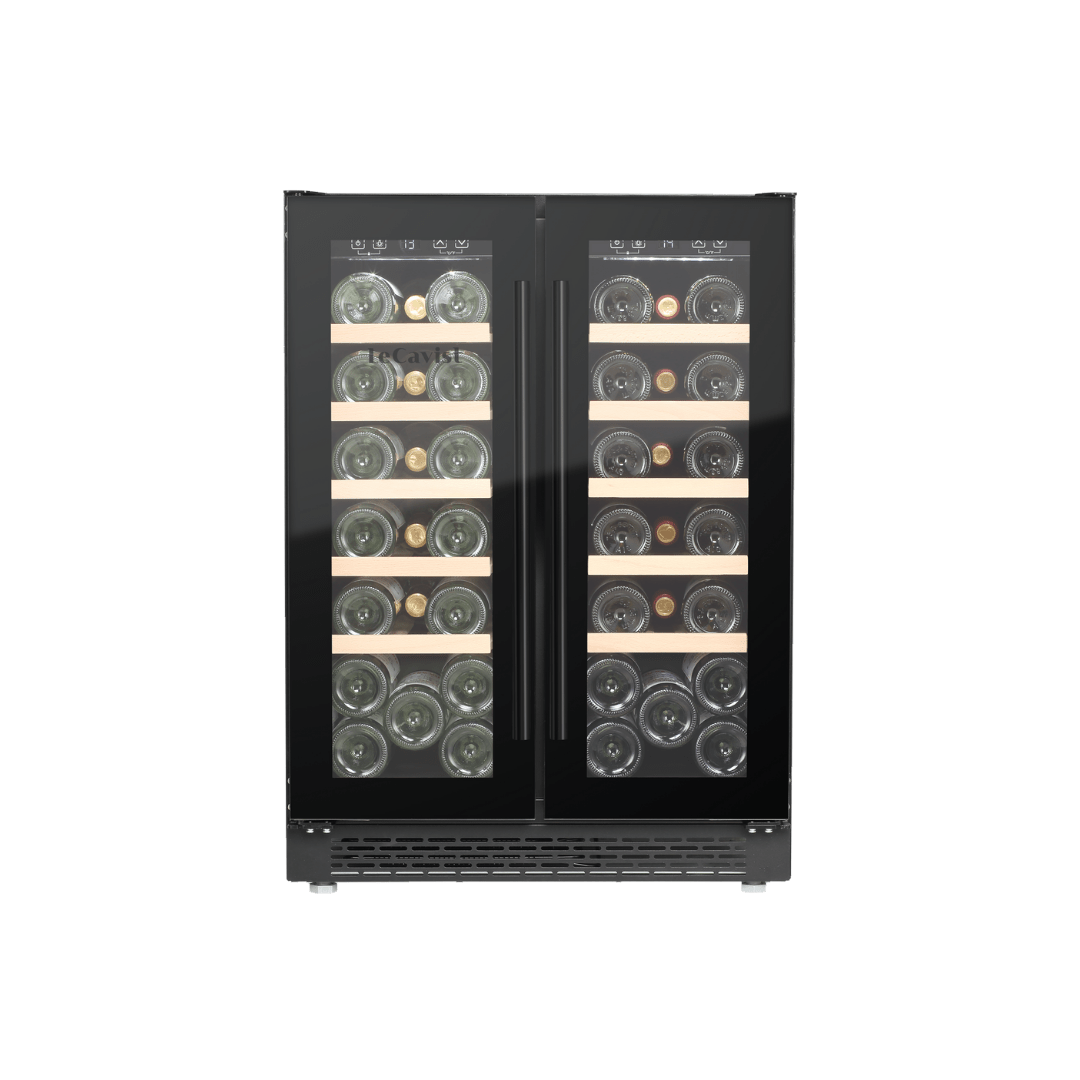 PRODUCT: LECAVIST Wine Cabinet - 40 Bottle - Dual Zone - Built-in - Black (LJ40VN2Z2DBU) - Built-In - LeCavist Wine Cabinets