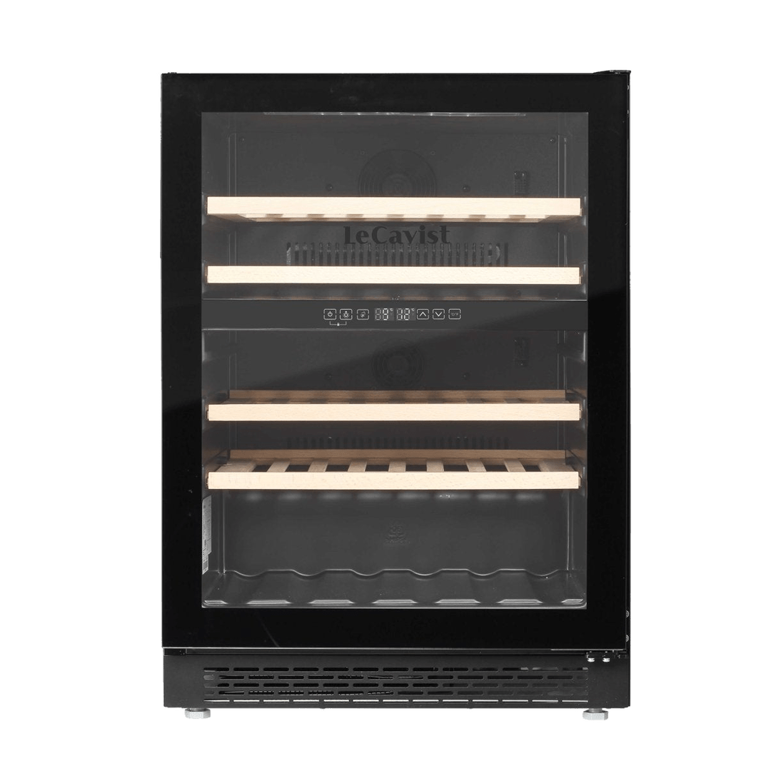 LECAVIST Wine Cabinet - 44 Bottle - Dual Zone - Built-in - Black (LJ44VN2ZBU) - Built-In - LeCavist Wine Cabinets