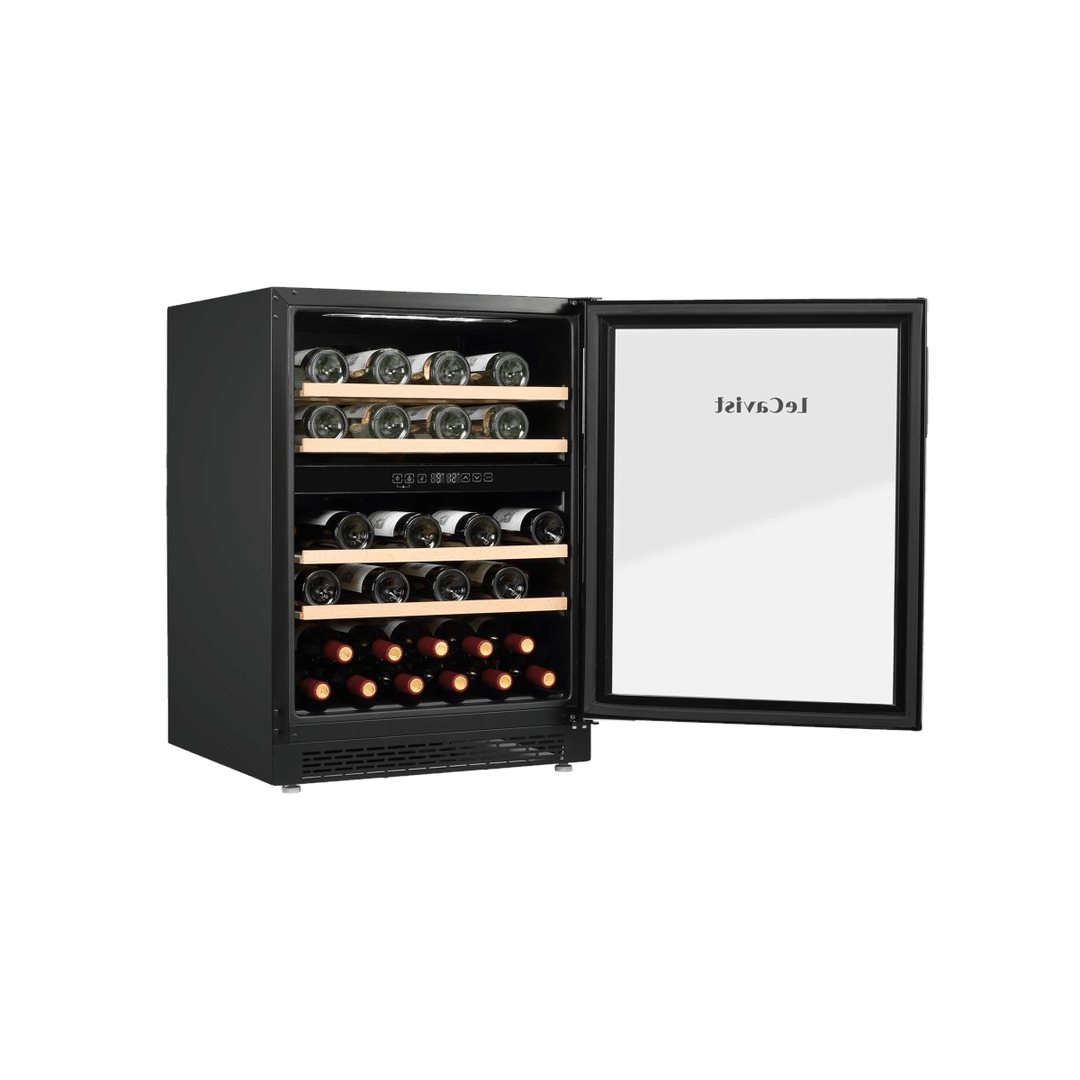 LECAVIST Wine Cabinet - 44 Bottle - Dual Zone - Built-in - Black (LJ44VN2ZBU) - Built-In - LeCavist Wine Cabinets
