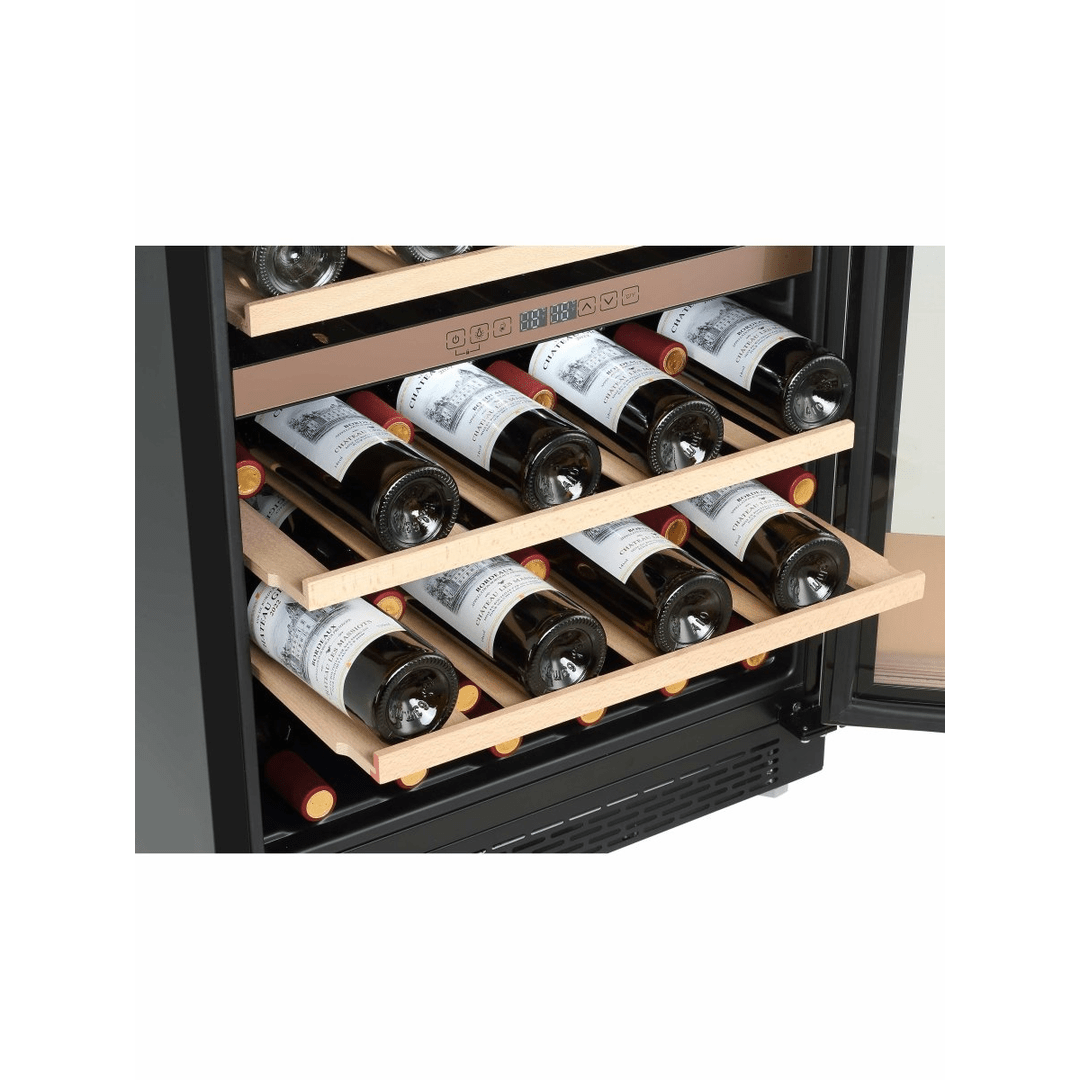 LECAVIST Wine Cabinet - 44 Bottle - Dual Zone - Built-in - Black (LJ44VN2ZBU) - Built-In - LeCavist Wine Cabinets