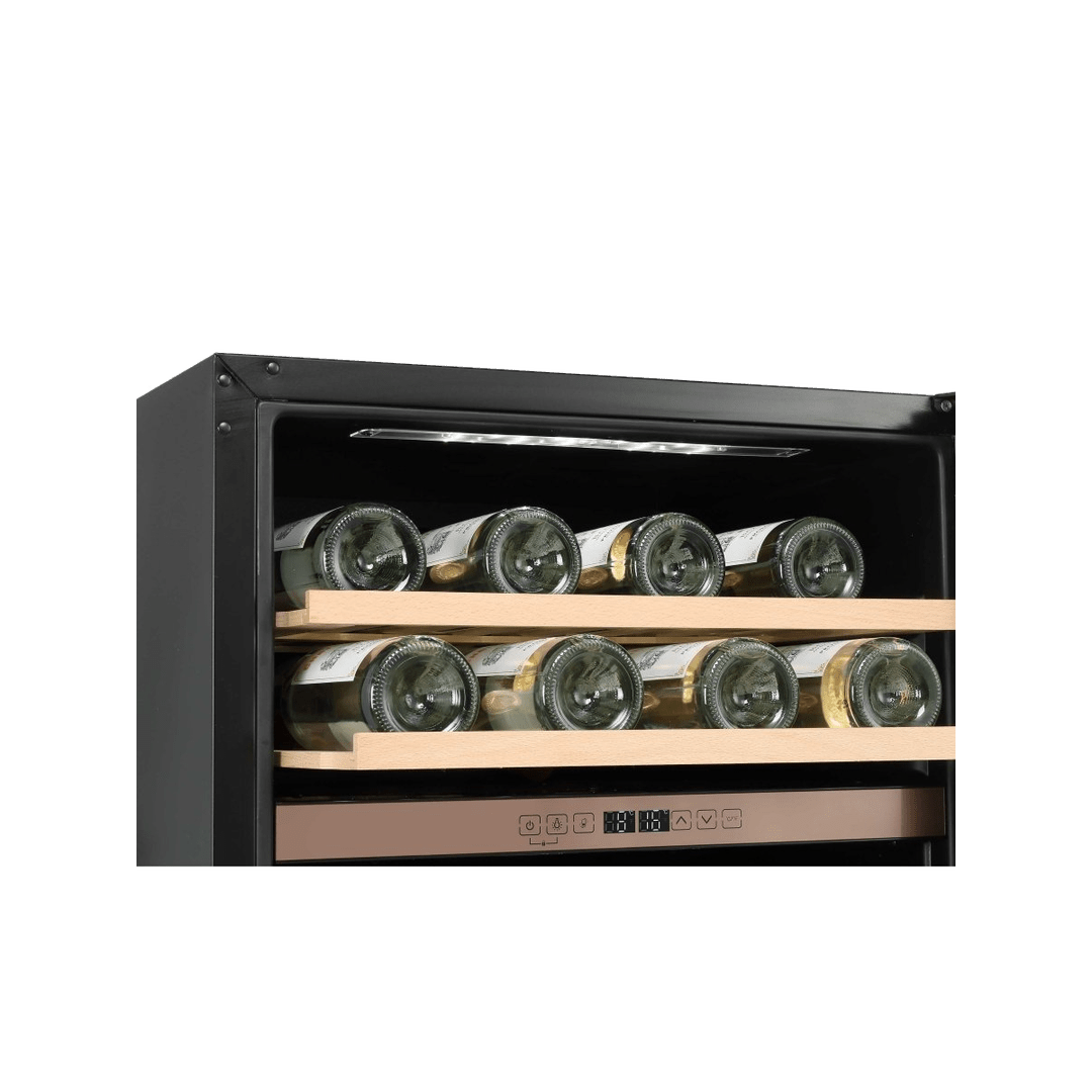 LECAVIST Wine Cabinet - 44 Bottle - Dual Zone - Built-in - Black (LJ44VN2ZBU) - Built-In - LeCavist Wine Cabinets
