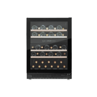 LECAVIST Wine Cabinet - 44 Bottle - Dual Zone - Built-in - Black (LJ44VN2ZBU)