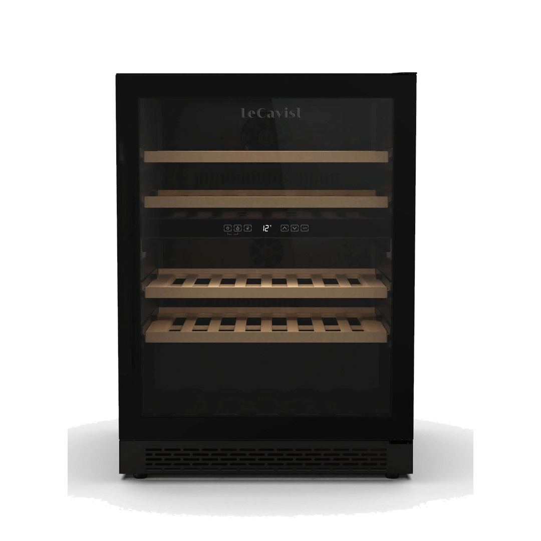 LECAVIST Wine Cabinet - 44 Bottle - Dual Zone - Built-in - Black (LJ44VN2ZBU) - Built-In - LeCavist Wine Cabinets