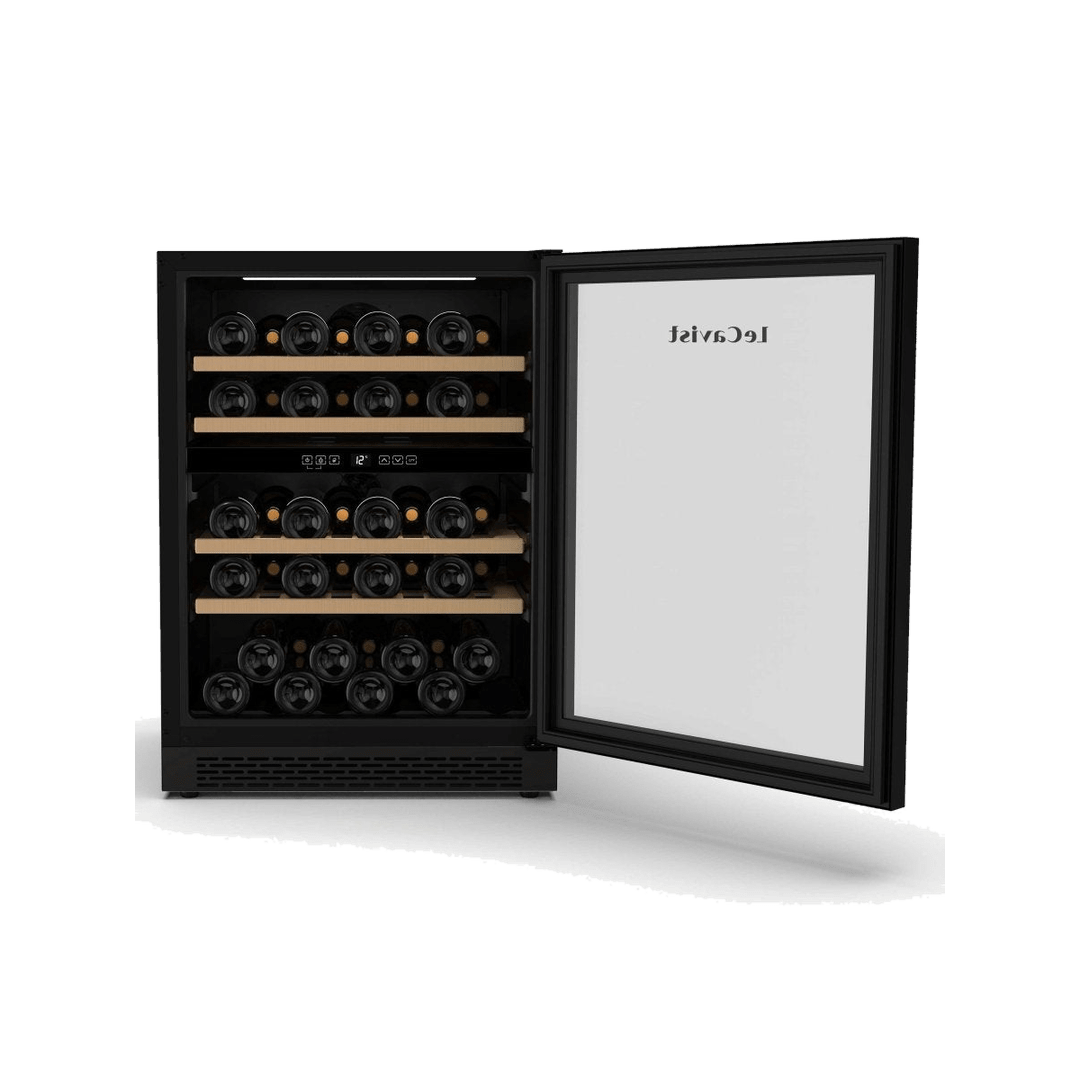 LECAVIST Wine Cabinet - 44 Bottle - Dual Zone - Built-in - Black (LJ44VN2ZBU) - Built-In - LeCavist Wine Cabinets