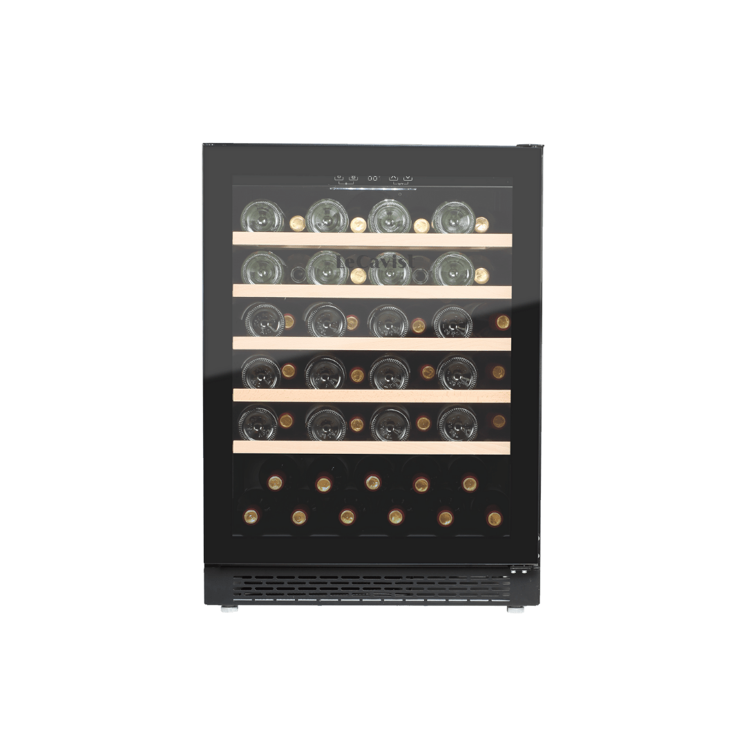 LECAVIST Wine Cabinet - 52 Bottle - Single Zone - Built-in - Black (LJ52VNBU) - Built-In - LeCavist Wine Cabinets