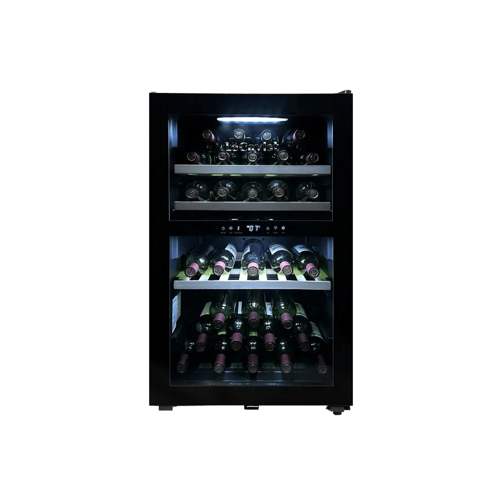 PRODUCT: LECAVIST Wine Cabinet - 56 Bottle - Dual Zone - Freestanding - Black (LKS56VN2Z) - Freestanding - LeCavist Wine Cabinets