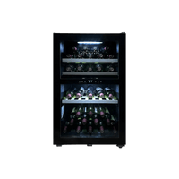 LECAVIST Wine Cabinet - 56 Bottle - Dual Zone - Freestanding - Black (LKS56VN2Z)