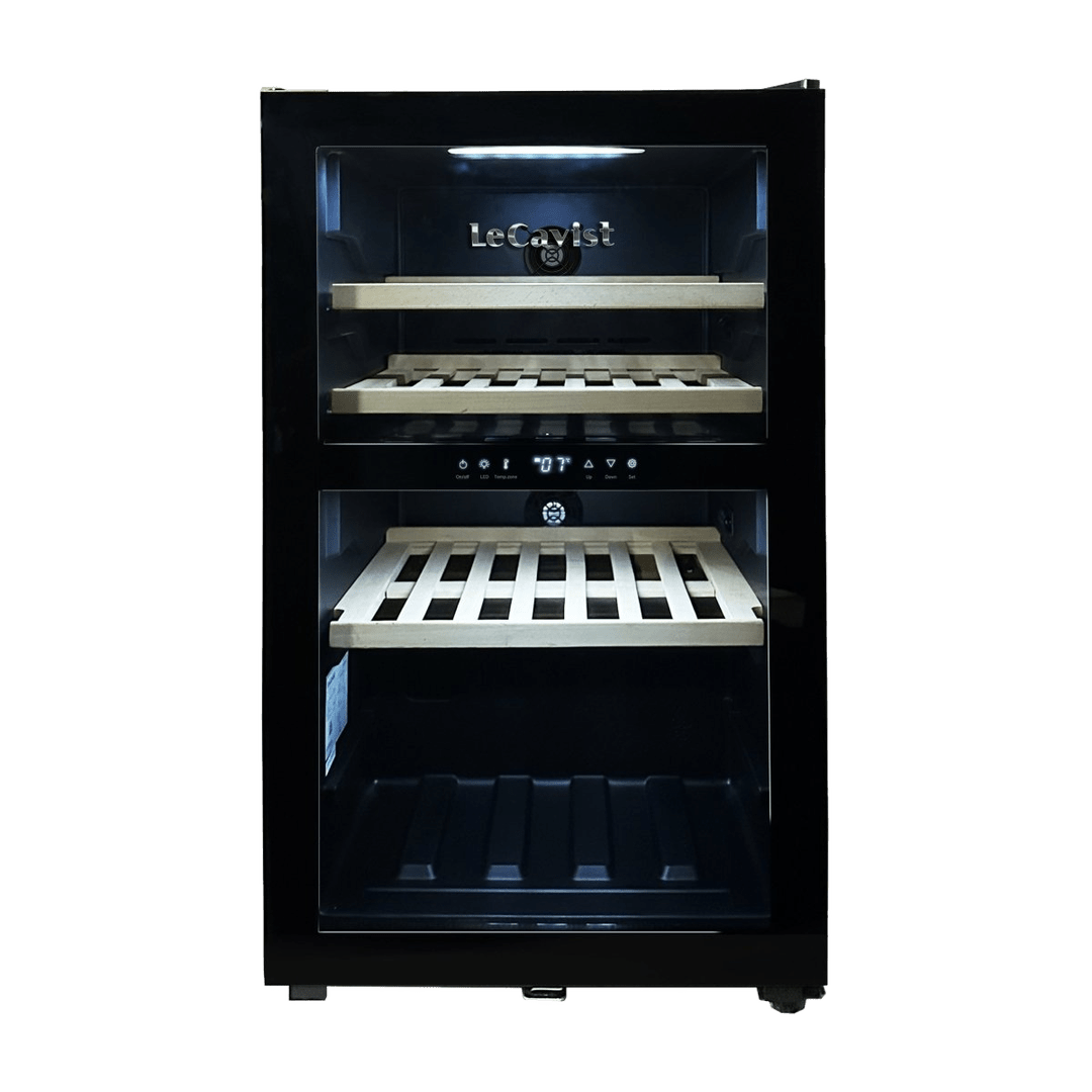 LECAVIST Wine Cabinet - 56 Bottle - Dual Zone - Freestanding - Black (LKS56VN2Z) - Freestanding - LeCavist Wine Cabinets