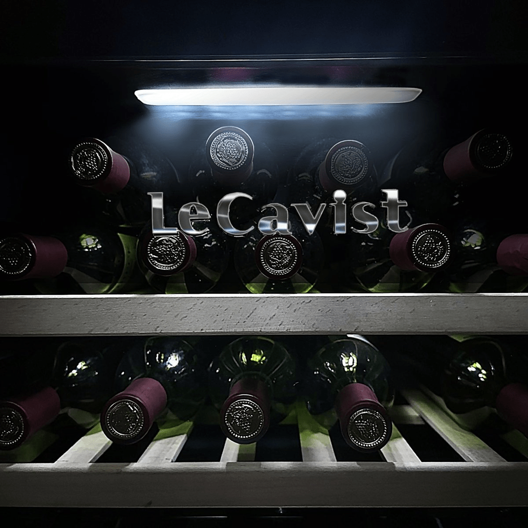 LECAVIST Wine Cabinet - 56 Bottle - Dual Zone - Freestanding - Black (LKS56VN2Z) - Freestanding - LeCavist Wine Cabinets