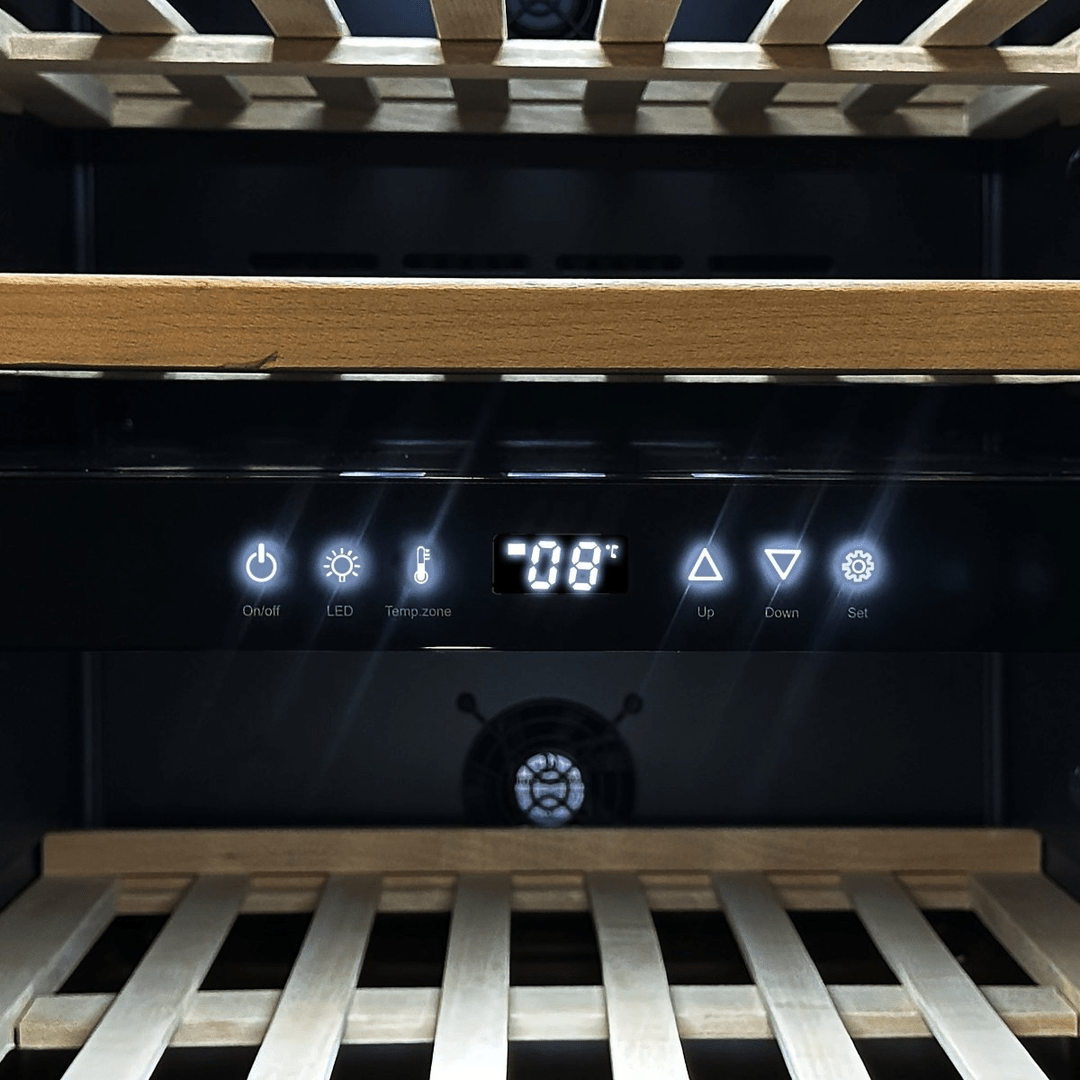 LECAVIST Wine Cabinet - 56 Bottle - Dual Zone - Freestanding - Black (LKS56VN2Z) - Freestanding - LeCavist Wine Cabinets