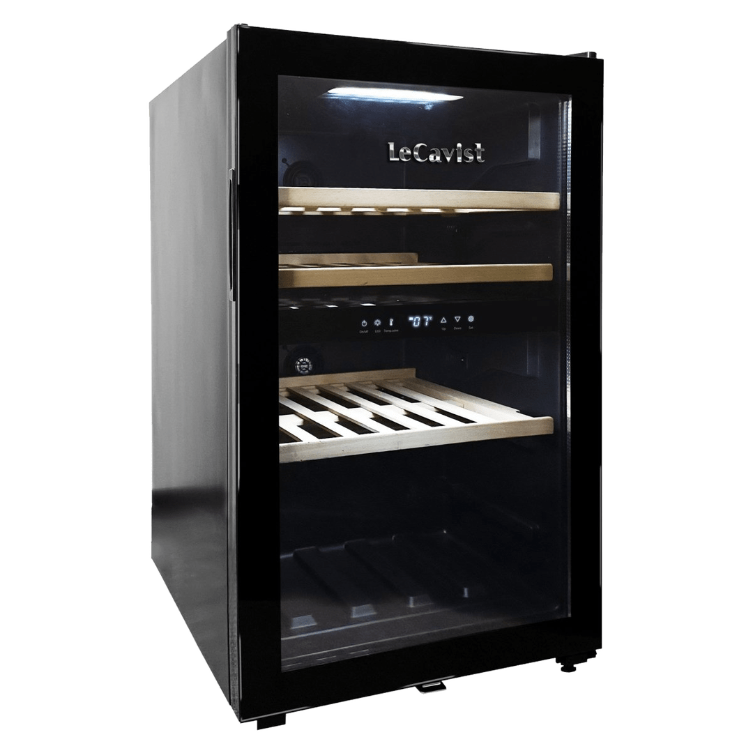 LECAVIST Wine Cabinet - 56 Bottle - Dual Zone - Freestanding - Black (LKS56VN2Z) - Freestanding - LeCavist Wine Cabinets