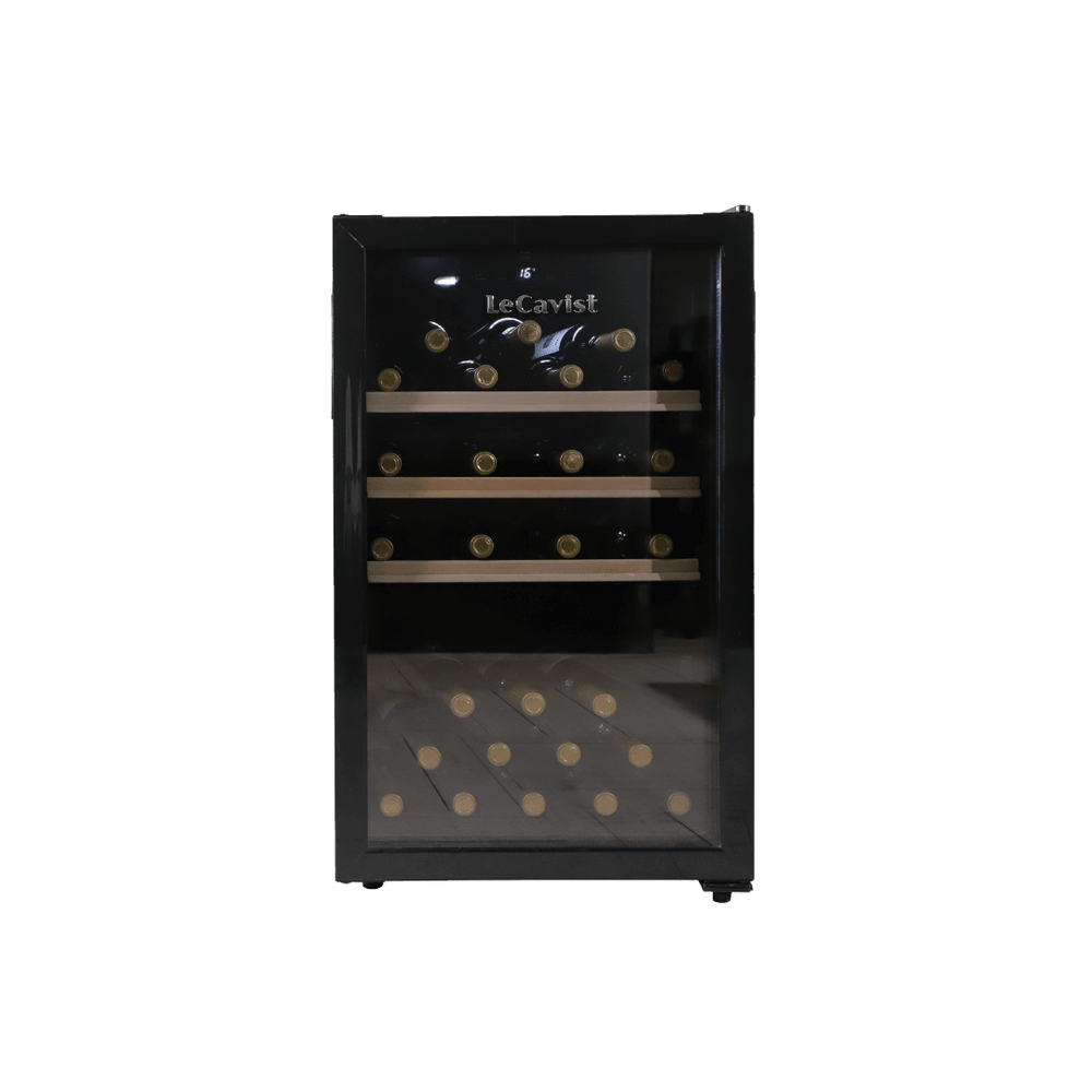 PRODUCT: LECAVIST Wine Cabinet - 63 Bottle - Single Zone - Freestanding - Black (LKCV63N) - Freestanding - LeCavist Wine Cabinets