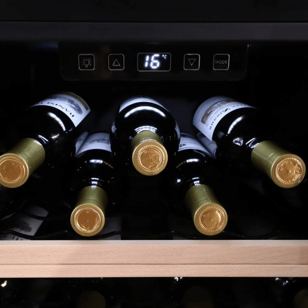 INSIDE: LECAVIST Wine Cabinet - 63 Bottle - Single Zone - Freestanding - Black (LKCV63N) - Freestanding - LeCavist Wine Cabinets