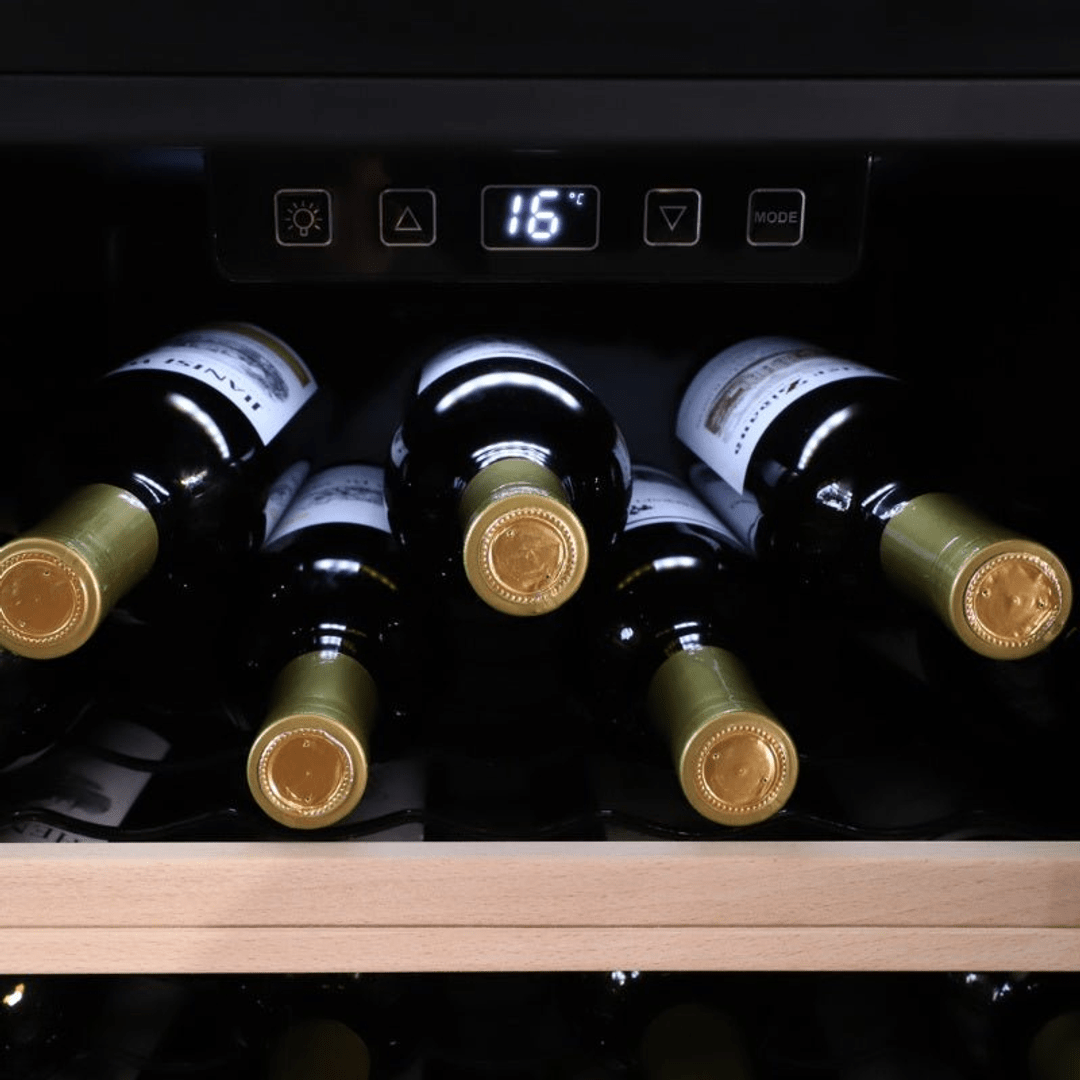 LECAVIST Wine Cabinet - 63 Bottle - Single Zone - Freestanding - Black (LKCV63N) - Freestanding - LeCavist Wine Cabinets