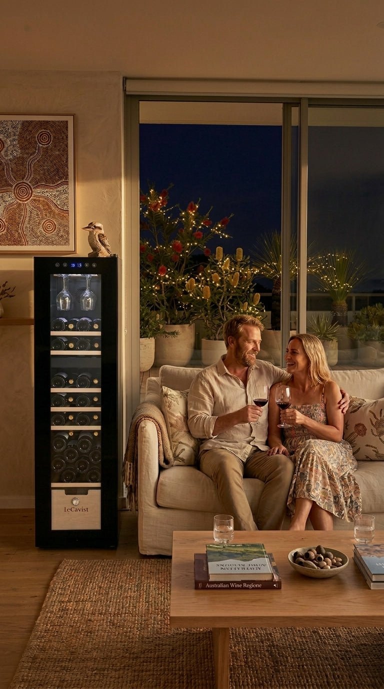 LECAVIST Wine Cabinet - 68 bottles - Dual Zone - Freestanding - Label view (LCS70VN2Z) - Freestanding - LeCavist Wine Cabinets