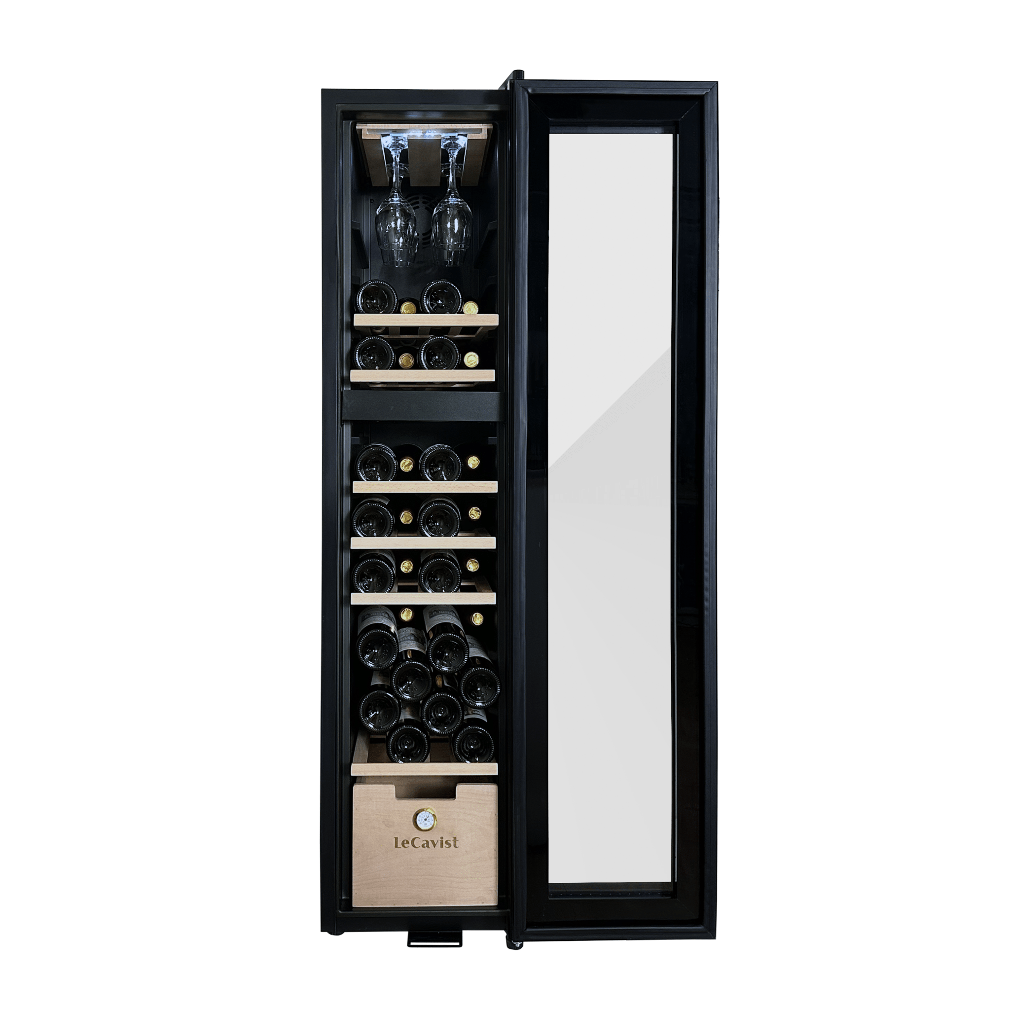 LECAVIST Wine Cabinet - 68 bottles - Dual Zone - Freestanding - Label view (LCS70VN2Z) - Freestanding - LeCavist Wine Cabinets