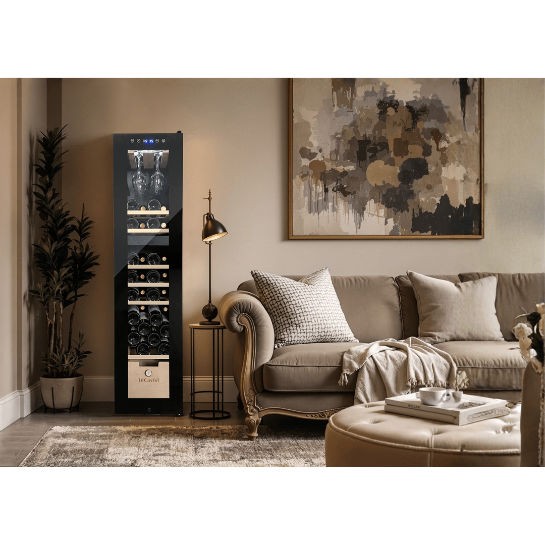 LECAVIST Wine Cabinet - 68 bottles - Dual Zone - Freestanding ( LCS70VN2Z ) - Freestanding - LeCavist Wine Cabinets