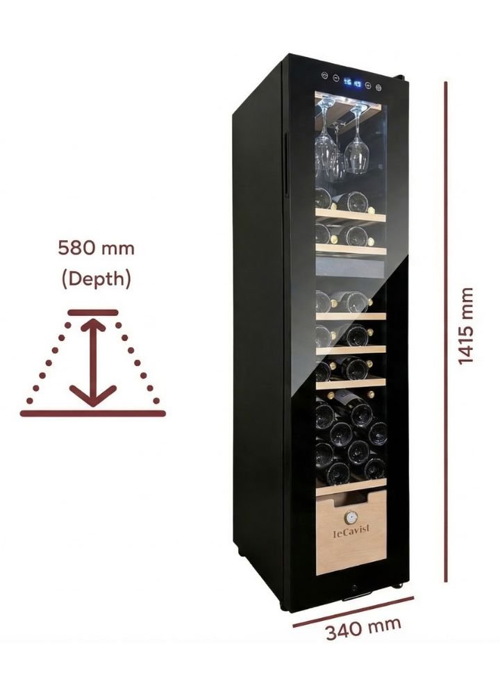 LECAVIST Wine Cabinet - 68 bottles - Dual Zone - Freestanding - LCS70VN2Z - Freestanding - LeCavist Wine Cabinets