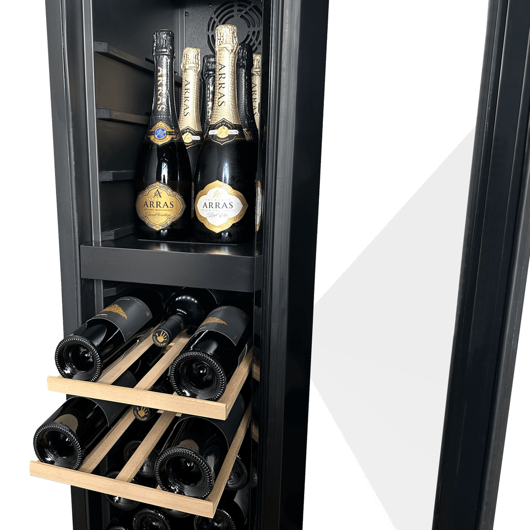 INSIDE: LECAVIST Wine Cabinet - 68 bottles - Dual Zone - Freestanding ( LCS70VN2Z ) - Freestanding - LeCavist Wine Cabinets