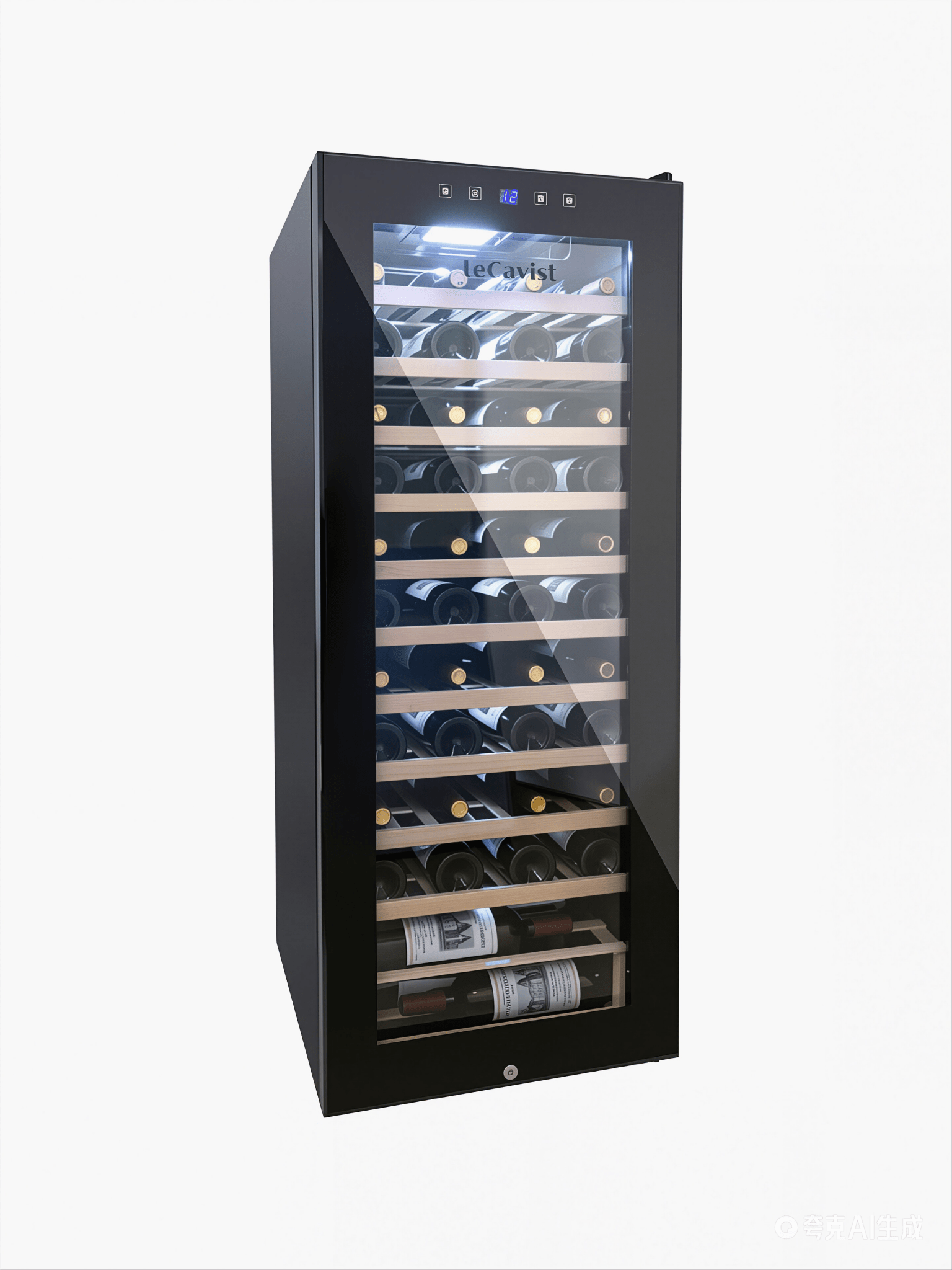 LECAVIST Wine Cabinet - 76 Bottle - Single Zone - Freestanding - Black (LCS100VNFS) PRE - ORDER - Freestanding - LeCavist Wine Cabinets