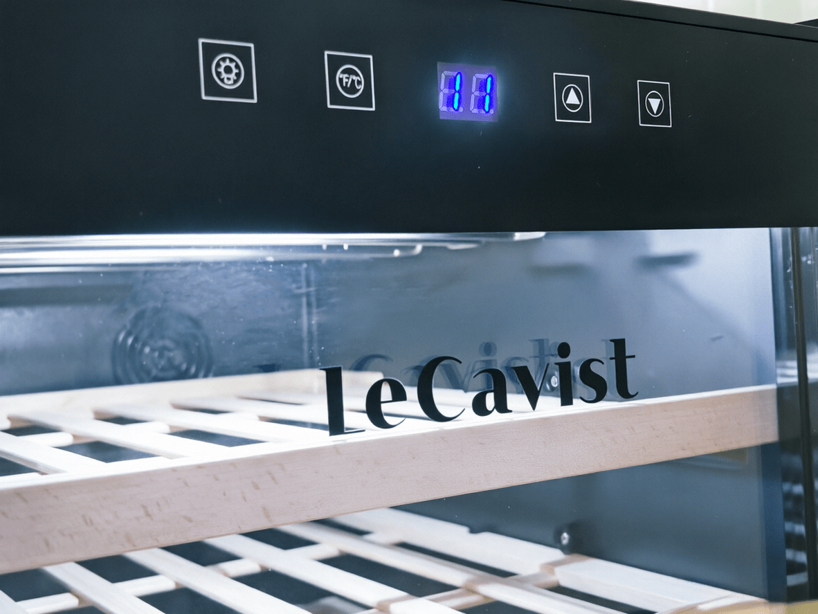 LECAVIST Wine Cabinet - 76 Bottle - Single Zone - Freestanding - Black (LCS100VNFS) PRE - ORDER - Freestanding - LeCavist Wine Cabinets