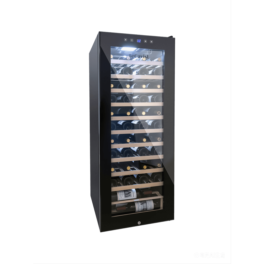 PRODUCT: LECAVIST Wine Cabinet - 76 Bottle - Single Zone - Freestanding - Black (LCS100VNFS) PRE-ORDER - Freestanding - LeCavist Wine Cabinets