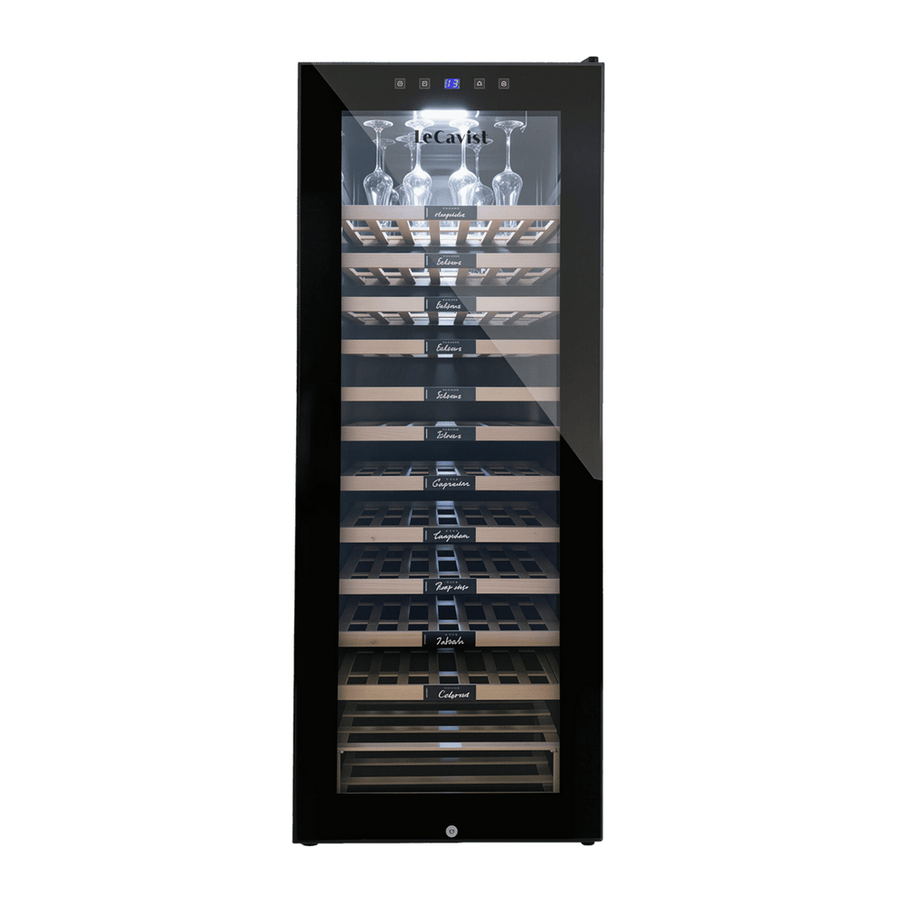 PRODUCT: LECAVIST Wine Cabinet - 76 Bottle - Single Zone - Freestanding - Black (LCS100VNFS) PRE-ORDER - Freestanding - LeCavist Wine Cabinets