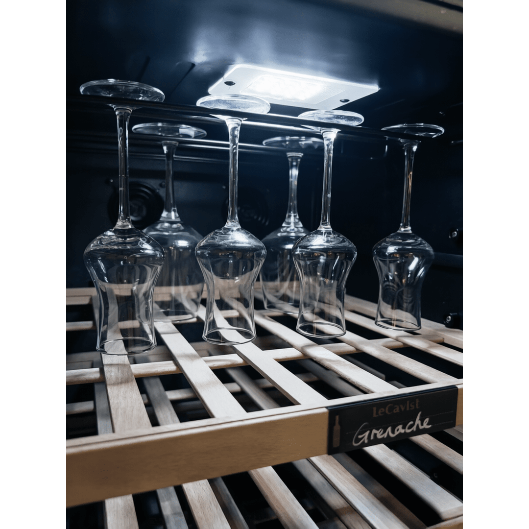 INSIDE: LECAVIST Wine Cabinet - 76 Bottle - Single Zone - Freestanding - Black (LCS100VNFS) PRE-ORDER - Freestanding - LeCavist Wine Cabinets