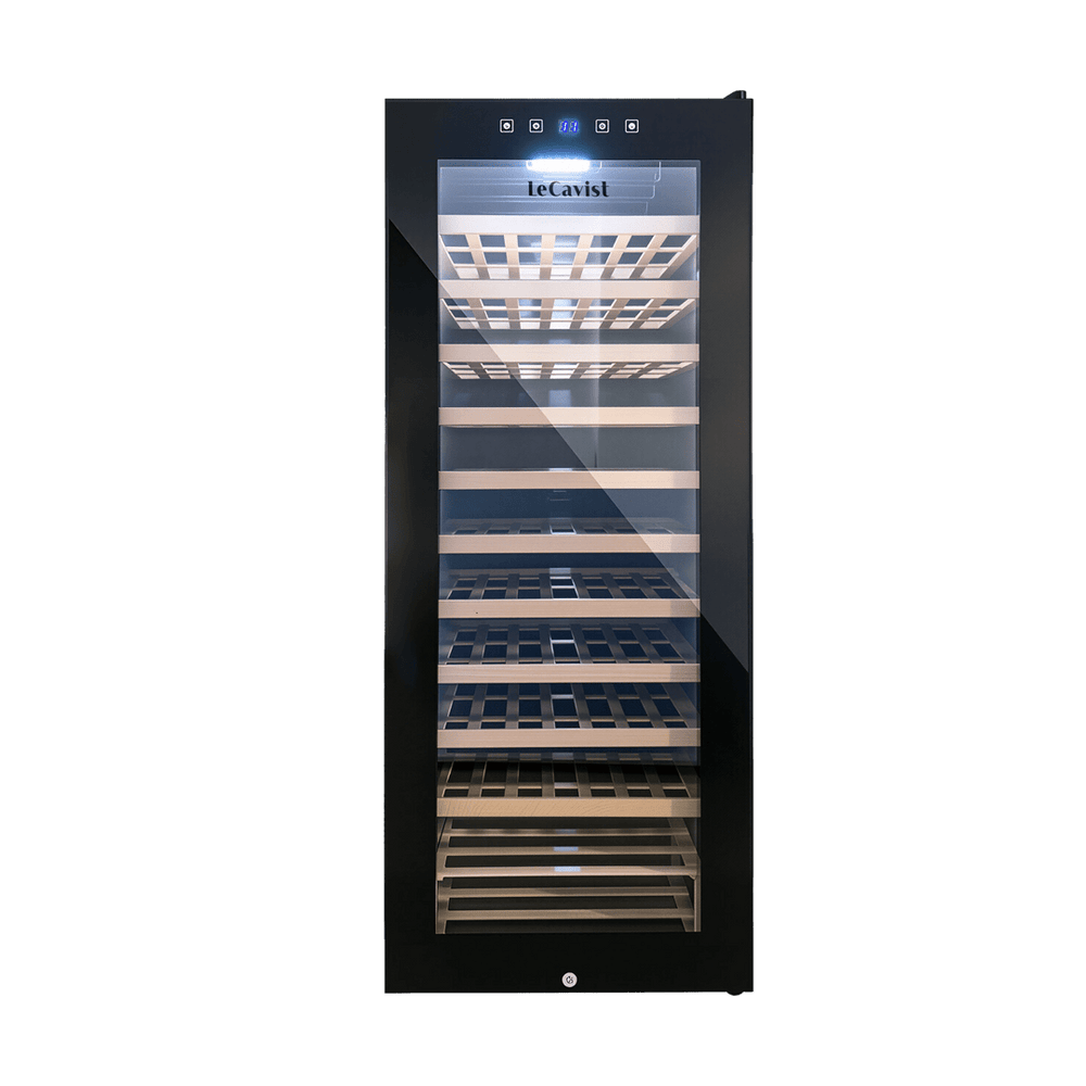 PRODUCT: LECAVIST Wine Cabinet - 76 Bottle - Single Zone - Freestanding - Black (LCS100VNFS) PRE-ORDER - Freestanding - LeCavist Wine Cabinets