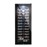 LECAVIST Wine Cabinet - 76 Bottle - Single Zone - Freestanding - Black (LCS100VNFS)