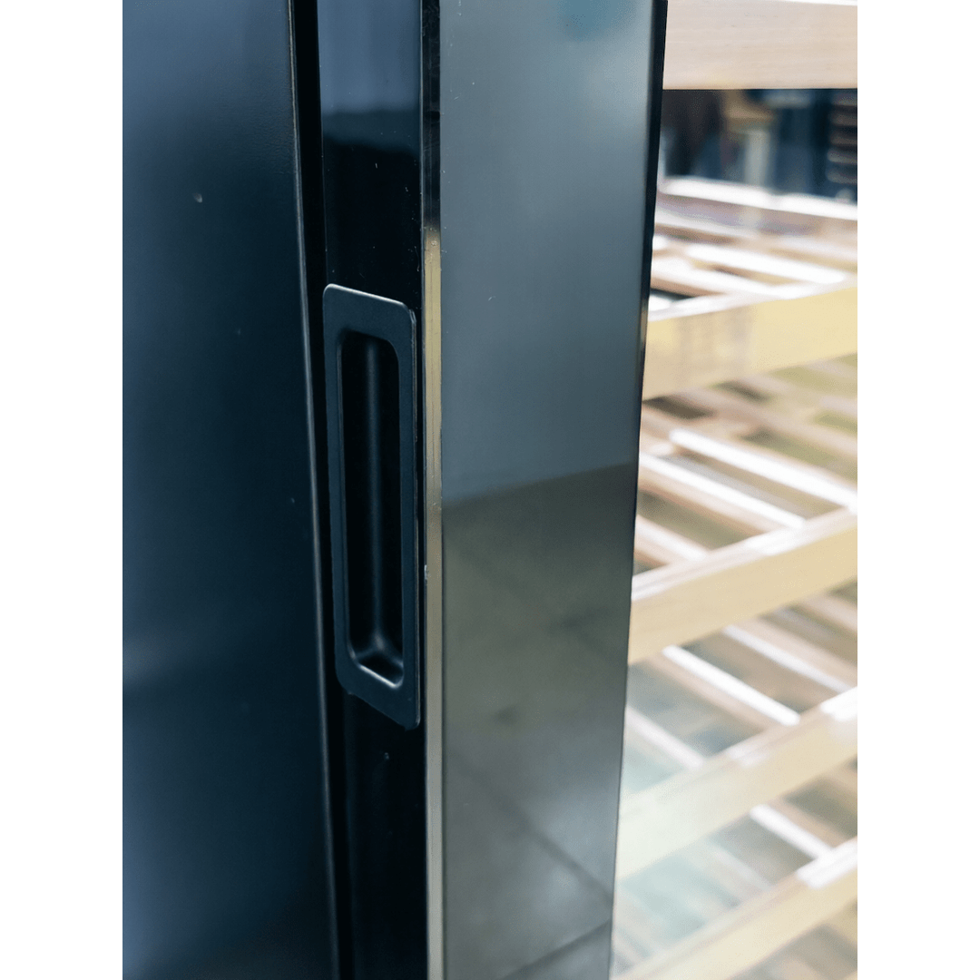 DETAILS: LECAVIST Wine Cabinet - 76 Bottle - Single Zone - Freestanding - Black (LCS100VNFS) PRE-ORDER - Freestanding - LeCavist Wine Cabinets