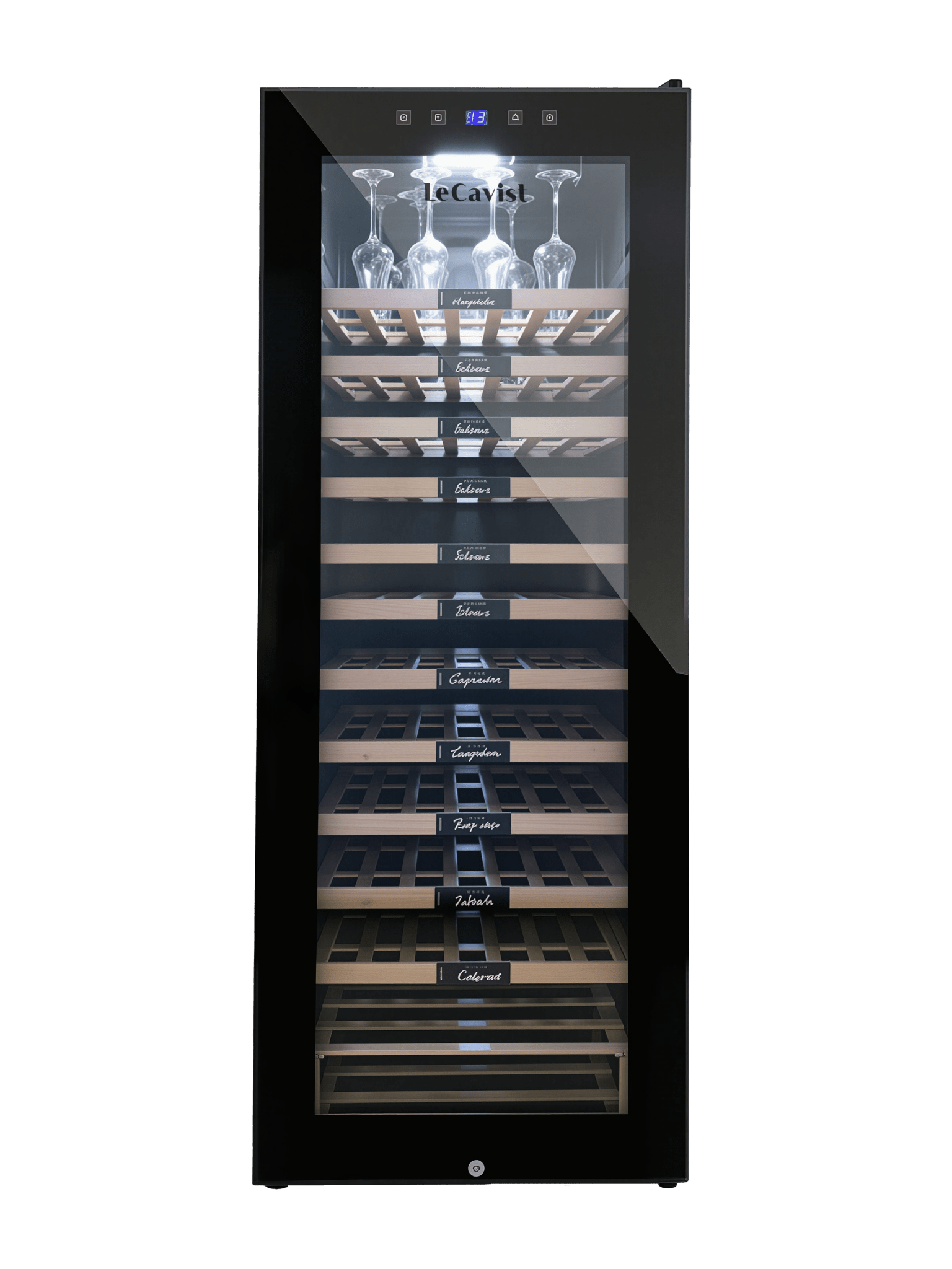 LECAVIST Wine Cabinet - 76 Bottle - Single Zone - Freestanding - Black (LCS100VNFS) PRE - ORDER - Freestanding - LeCavist Wine Cabinets