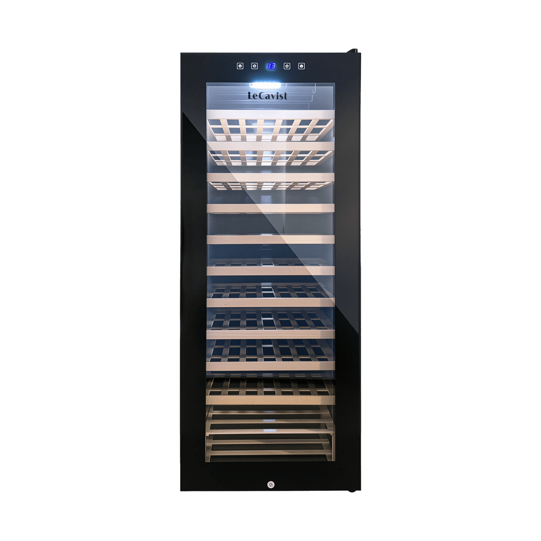 PRODUCT: LECAVIST Wine Cabinet - 76 Bottle - Single Zone - Freestanding - Black (LCS100VNFS) PRE-ORDER - Freestanding - LeCavist Wine Cabinets