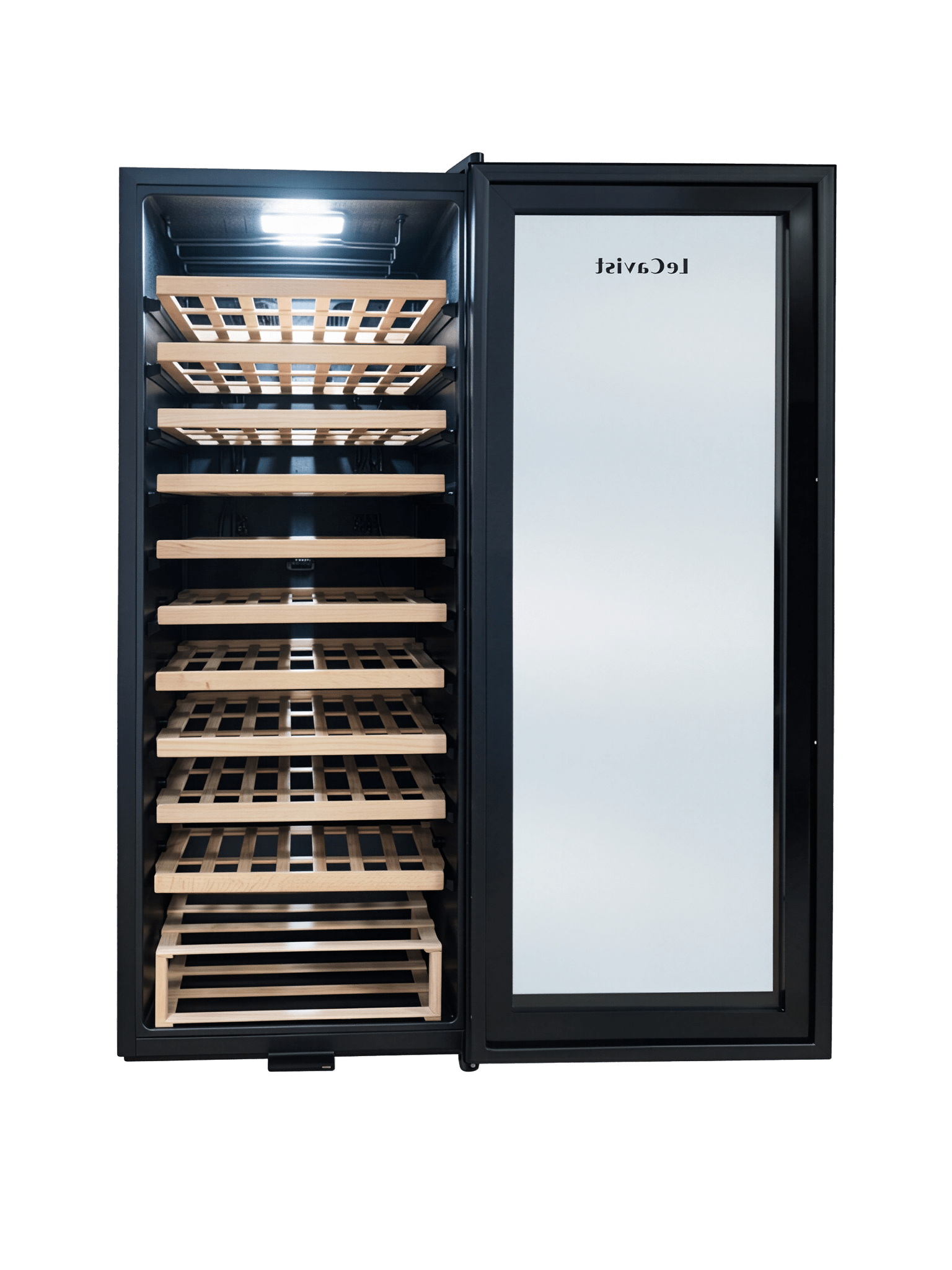 LECAVIST Wine Cabinet - 76 Bottle - Single Zone - Freestanding - Black (LCS100VNFS) PRE - ORDER - Freestanding - LeCavist Wine Cabinets