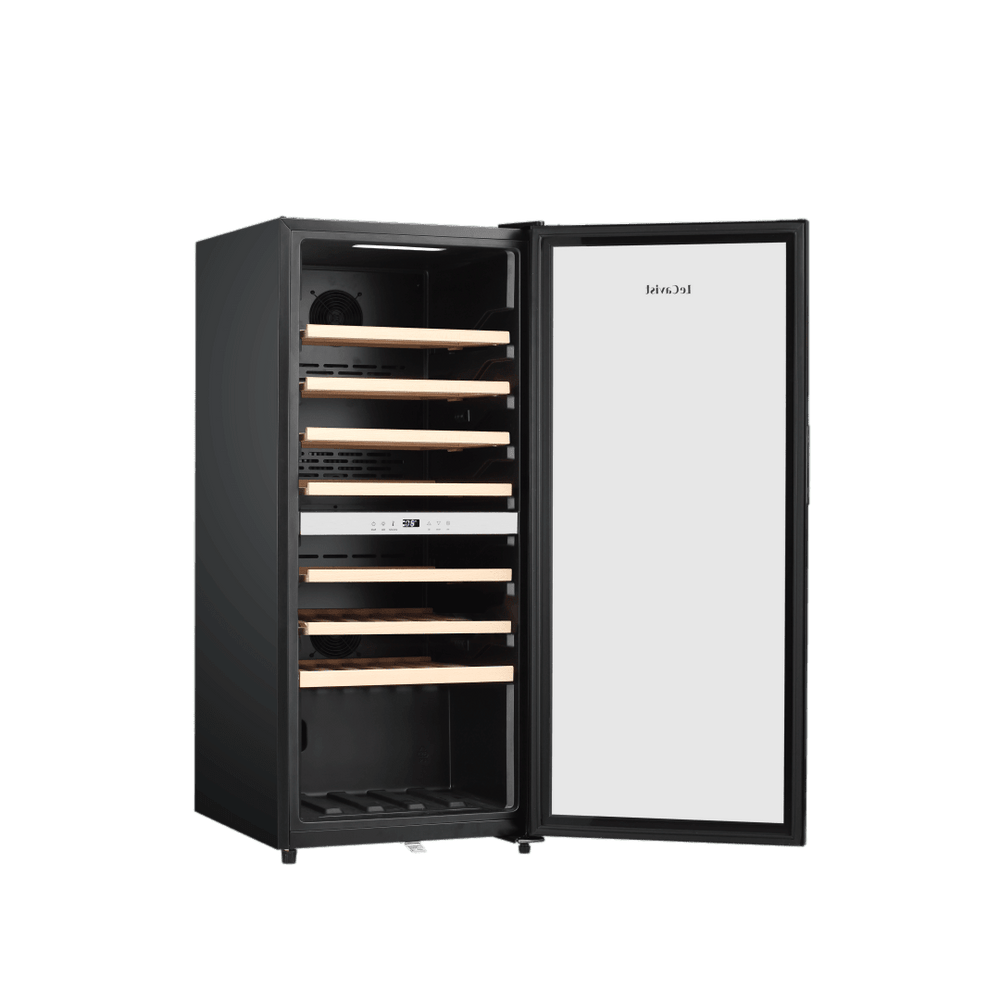 PRODUCT: LECAVIST Wine Cabinet - 77 Bottle - Dual Zone - Freestanding - Black (LEK1052ZPVFS) - Freestanding - LeCavist Wine Cabinets