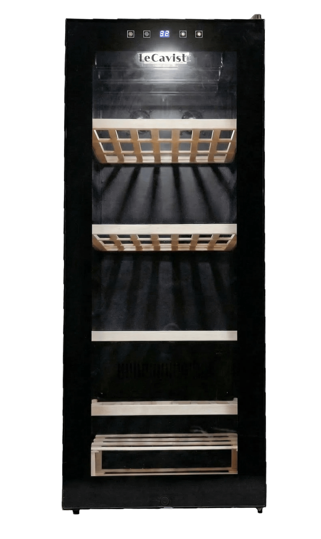 LECAVIST Wine Cabinet - 97 Bottle - Single Zone - Freestanding - Black (LCS100VN) PRE - ORDER - Freestanding - LeCavist Wine Cabinets