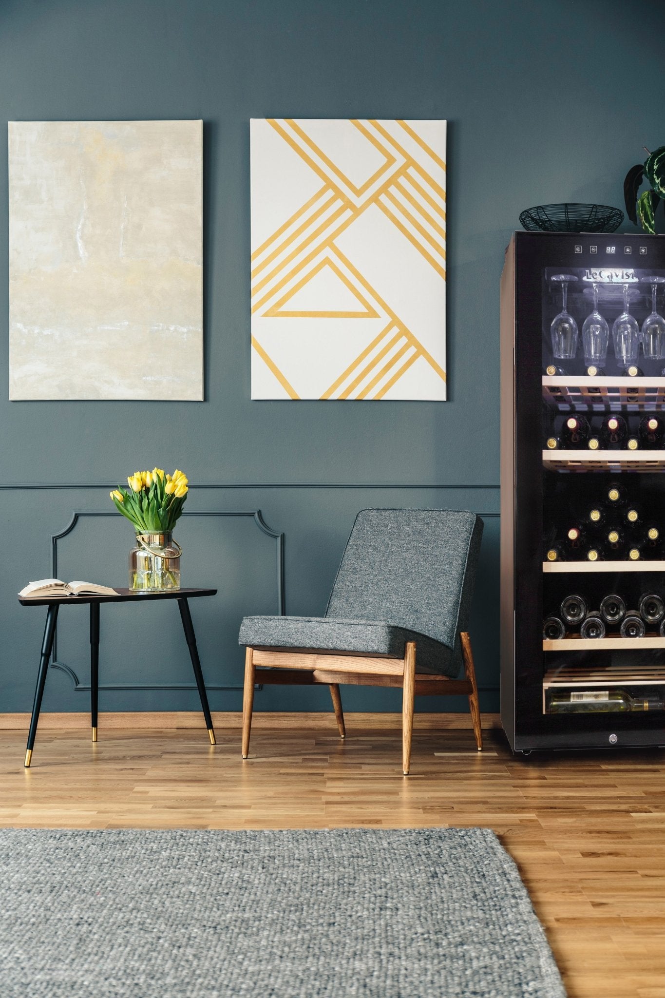 LECAVIST Wine Cabinet - 97 Bottle - Single Zone - Freestanding - Black (LCS100VN) PRE - ORDER - Freestanding - LeCavist Wine Cabinets