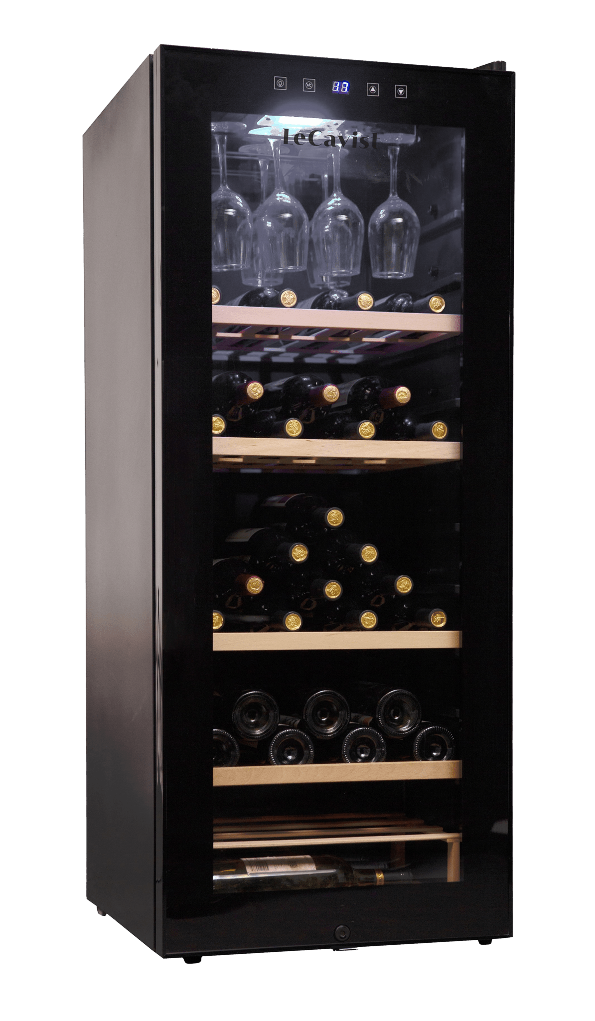 LECAVIST Wine Cabinet - 97 Bottle - Single Zone - Freestanding - Black (LCS100VN) PRE - ORDER - Freestanding - LeCavist Wine Cabinets