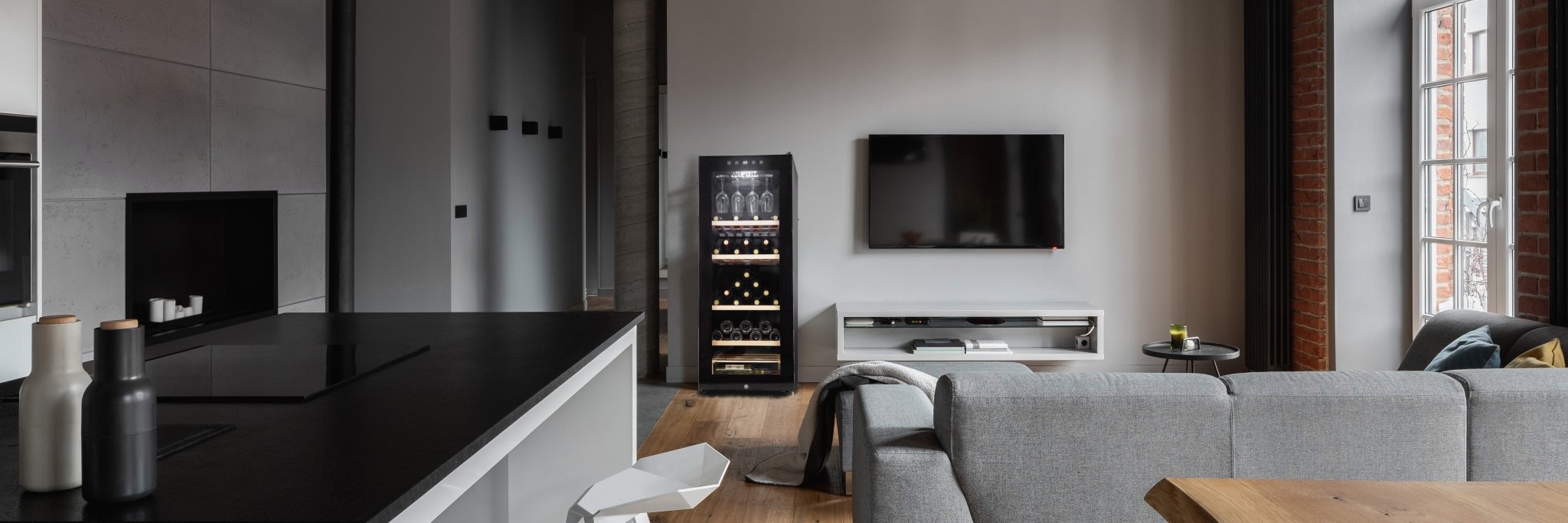 LECAVIST Wine Cabinet - 97 Bottle - Single Zone - Freestanding - Black (LCS100VN) PRE - ORDER - Freestanding - LeCavist Wine Cabinets