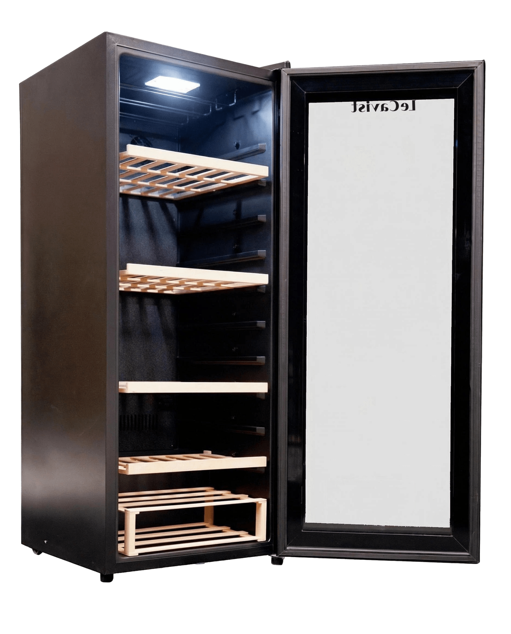 LECAVIST Wine Cabinet - 97 Bottle - Single Zone - Freestanding - Black (LCS100VN) PRE - ORDER - Freestanding - LeCavist Wine Cabinets