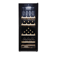 LECAVIST Wine Cabinet - 97 Bottle - Single Zone - Freestanding - Black (LCS100VN)