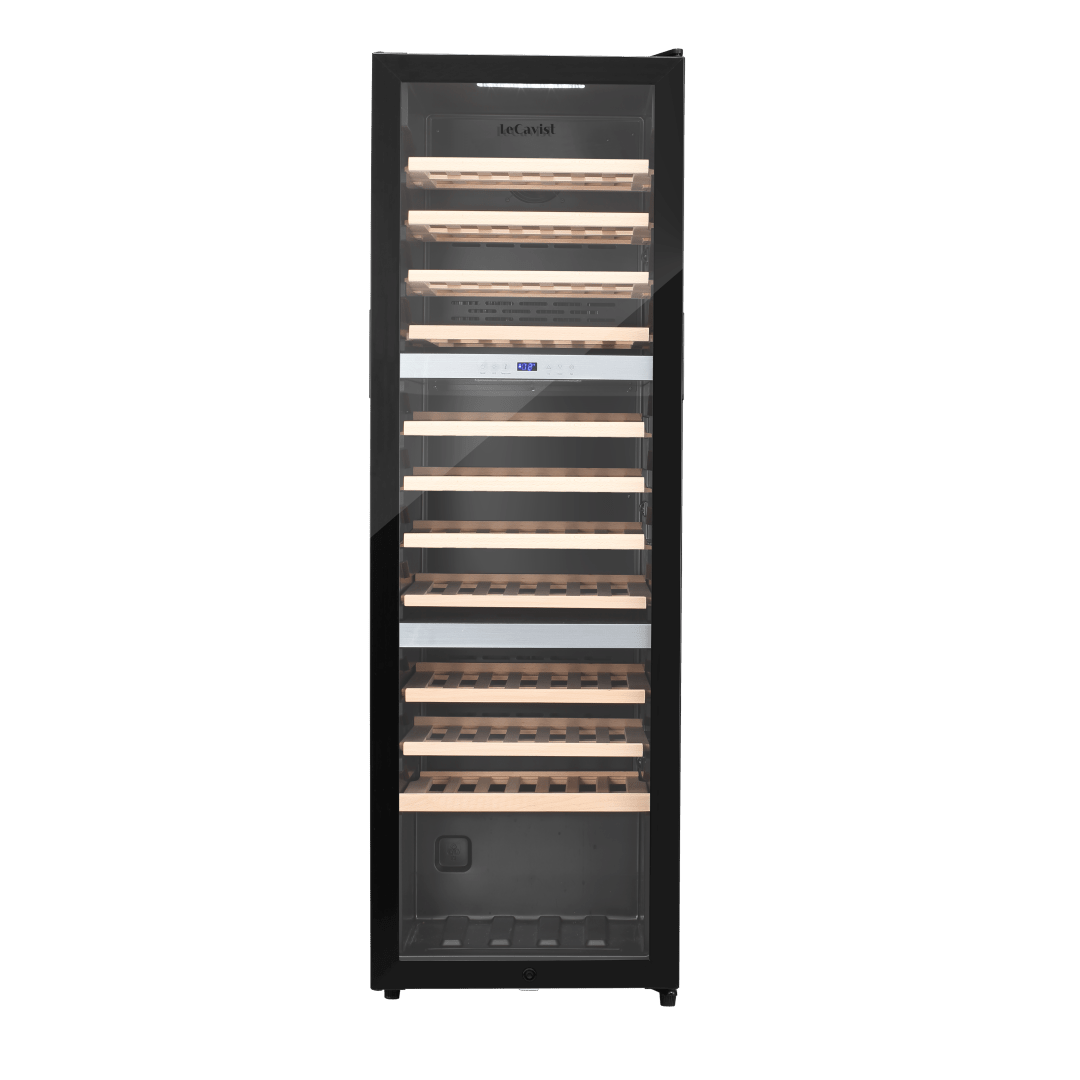 LECAVIST Wine Cabinet - 98 Bottle - Triple Zone - Freestanding - Black (LEK1403ZPVFS) - Freestanding - Lecavist Wine Cabinets