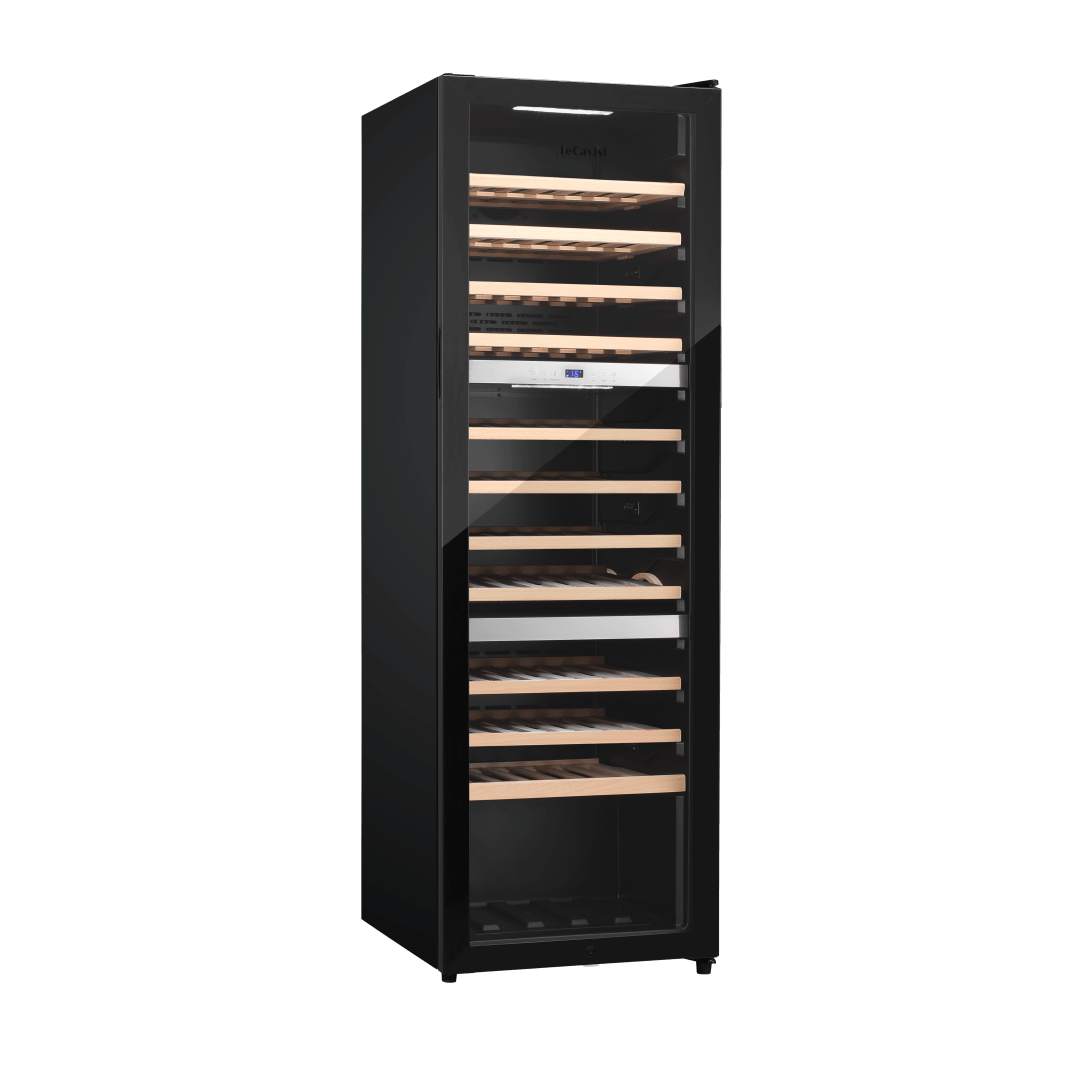 LECAVIST Wine Cabinet - 98 Bottle - Triple Zone - Freestanding - Black (LEK1403ZPVFS) - Freestanding - Lecavist Wine Cabinets