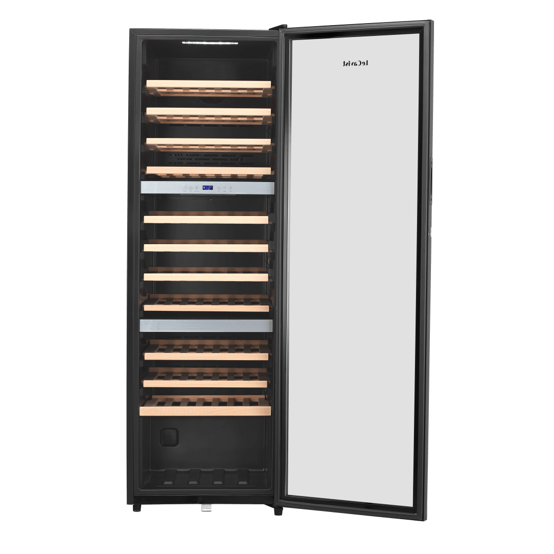 LECAVIST Wine Cabinet - 98 Bottle - Triple Zone - Freestanding - Black (LEK1403ZPVFS) - Freestanding - Lecavist Wine Cabinets