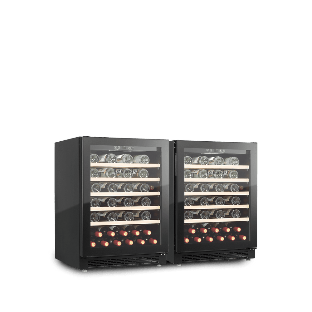 PRODUCT: LECAVIST Wine Cabinet Duo – 104 Bottle (2 × 52) – Single Zone – Built-in – Black (LJ52VNBUX2) - Built-In - LeCavist Wine Cabinets