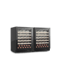 LECAVIST Wine Cabinet Duo – 104 Bottle (2 × 52) – Single Zone – Built-in – Black (LJ52VNBUX2)
